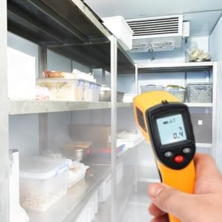 Retoo Termometro Infrarossi, Digitale Pirometro, Misurazione Facile e Precisa, Pistola di Temperatura Laser, Misuratore, Schermo Retroilluminato LCD, -50 °C ~ 380 °C, per Cucina, Forno, Frigorifero