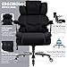 Fabric Big and Tall Office Chair 700lbs-High Back Executive Cloth Computer Chair with Adjustable Lumbar Support 3D Flip Arms Plus Size Rubber Wheels-Extra Wide Large Desk Chairs, Heavy Duty Metal Base