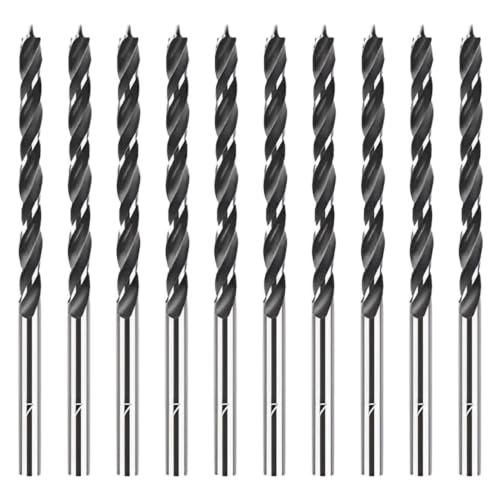 Image of 10PCS 4mm Wood Drill Bits,Brad Point Drill Bits,4mm Drill Bits Precise Cutting,Small Drill Bits,Professional Carbon Steel Drill Bits for Wood