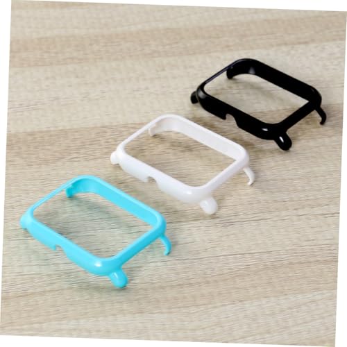 Fundas para reloj con resina resistente anticaída pack de 3 piezas en color negro y azul 4