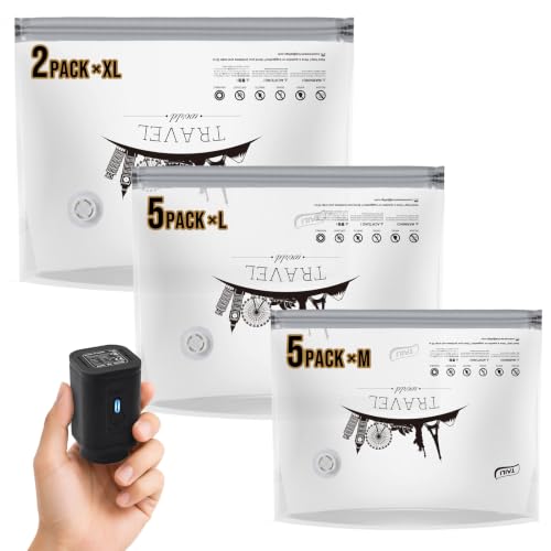 Image of TAILI Vacuum Storage Bags with Rechargeable Pump, 12 Combo(5M+5L+2XL)
