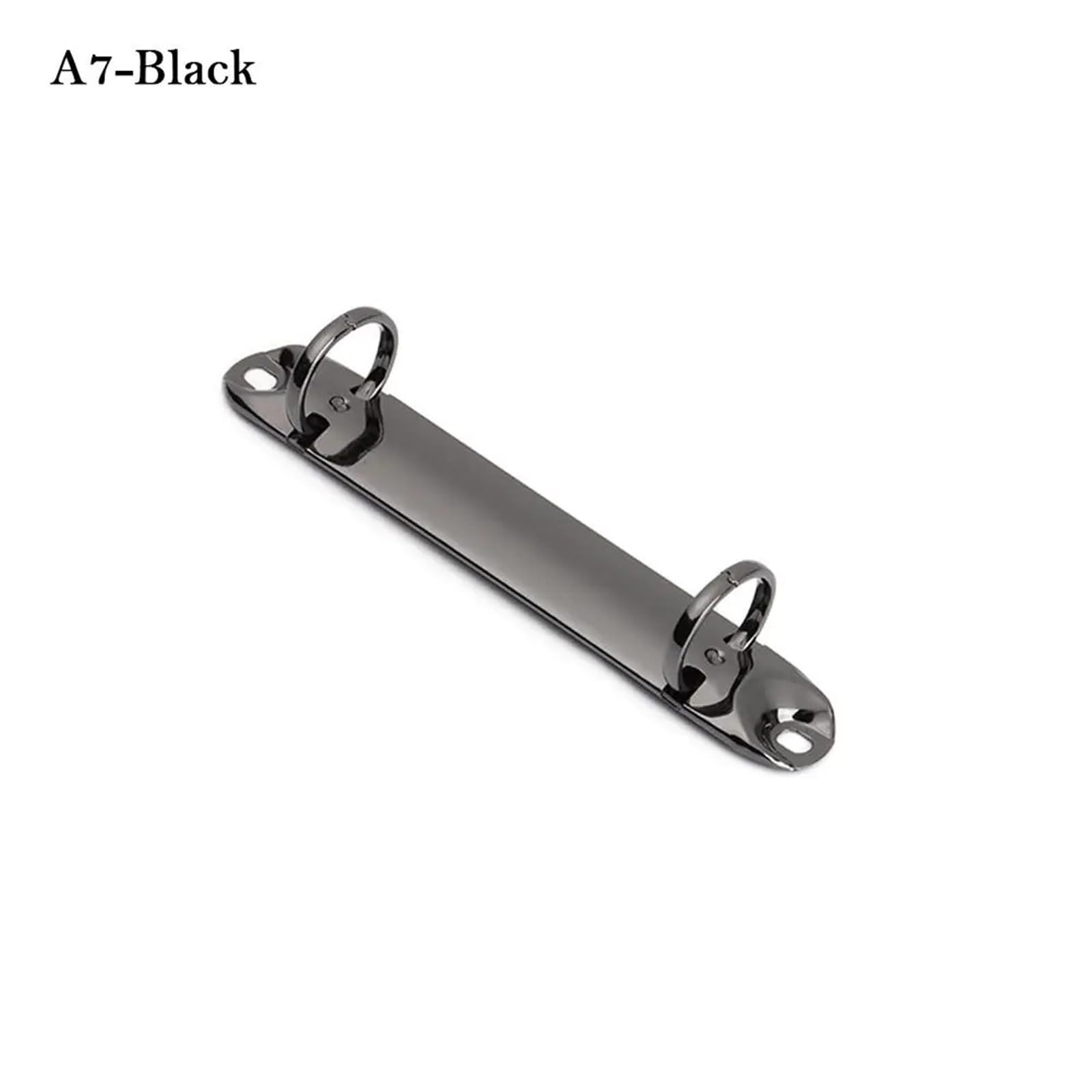 Raccoglitore ad anelli A5 Meccanismo raccoglitore 8 pezzi Metallo Fogli sciolti Clip for rilegatura Cartella file a spirale Album fai da te Accessorio diario(A7-black)