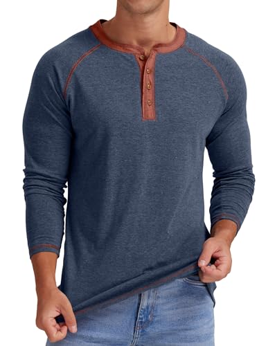 Image of Sailwind Mens Henley Long /Short Sleeve T-Shirt Cotton Casual Shirt