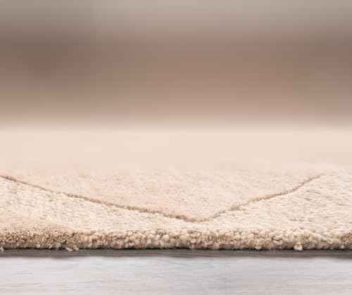 Image of Restoration and Renovation Abstract Collection Handmade Wool Area Rug - Durable for High Traffic, Contemporary Design for Living Room, Bedroom, Dining Room Decor (ABST C, 5' x 8')