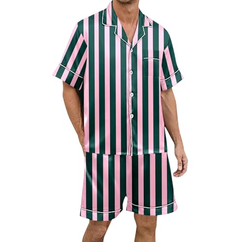 Pyjama boutonné homme ample anti-transpiration en coton souple pour dormir relax