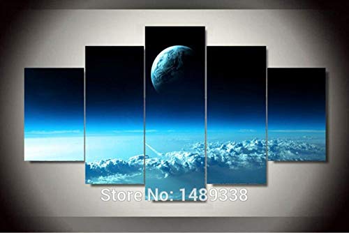 Impression 5 pièces Terre et nuages grand format pour déco moderne