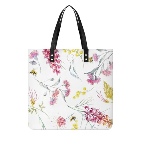 Sac à bandoulière Abeille Rose grand cabas féminin aux finitions soignées