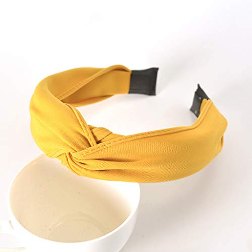 Mhdgg Headbands For Women Knotted Headbands For Women Turban Headbands For Women Wide Headbands For Women Yoga Hair Band Boho Headbands For Women,Yellow #TOP1