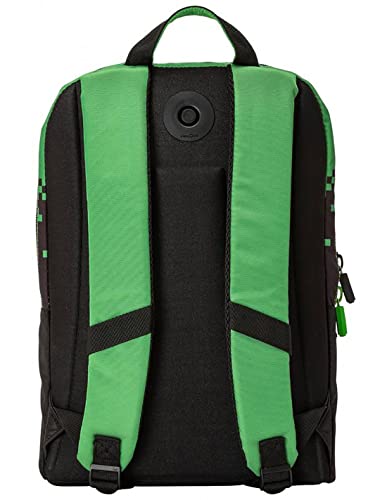 ZAINO SCUOLA Compatibile con Minecraft Verde tondo...