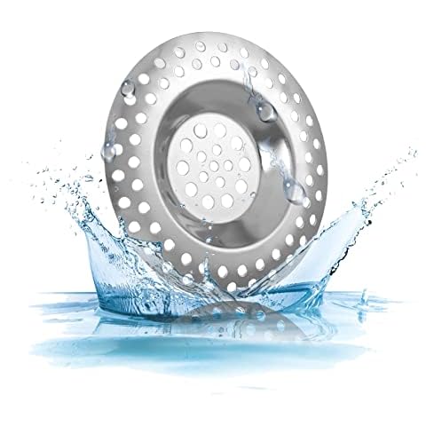 2 Pcs Drain Covers Shower Waste Cover Stainless Steel Sink Strainer Plug Sink Sieve Sink Hole Strainer Drain Protector for Bathroom and Kitchen Hair Catcher for Shower Cover