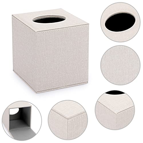 Sumnacon ULSMC00851 Square Linen Tissue Box Cover thumb #3