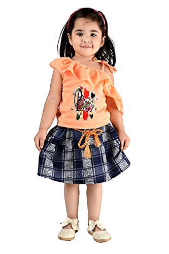Image of Girls Skirt with Top combo set