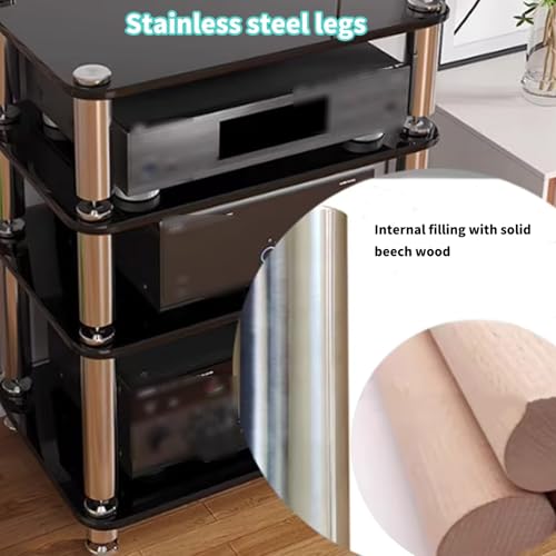 Soporte de acero inoxidable para caja de altavoz HiFi con patas de aleación 7