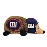 NFL New York Giants Plush Hedgehog Toy for Dogs & Cats, Cool Soft Pet Toy for Fun and Interactive Play, Dog Chew Toy with Squeaker, Licensed Hot Pet Toy