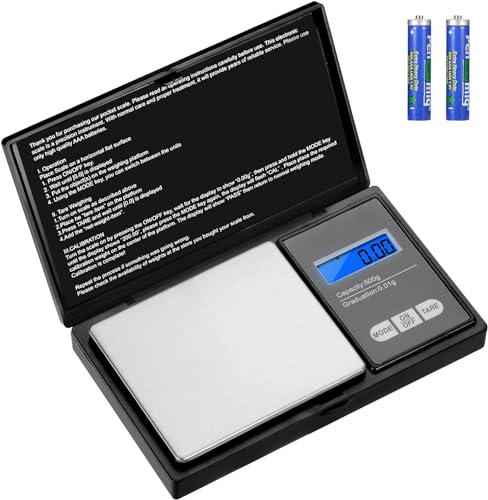 Aurora & Tithonus balanza precision 500g/0,01g,tana de precision con pantalla LCD y tara,tanita bascula precision Multifuncional,peso gramos báscula,peso micras y gramos,Cocina bascula,Joyería bascula