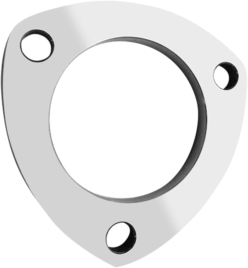 Stainless Steel 3 Inch 3-Bolts Exhaust Pipe Flange Connect Manifold Collector Modifying Compatible with Car Exhaust Pipe and Muffler Refitting (3.0" inch)