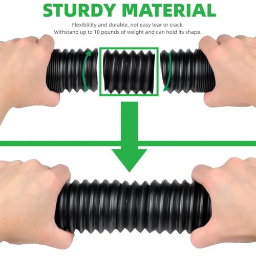 Regenrinnen Fallrohr Verlängerung,Dehnbare Regenrinne Verlängerung,Fallrohrverlängerungen Flexibel Rund,Fallrohrverlängerung,Dachrinne Fallrohr Verlängerung für die Meisten Wasserleitungen