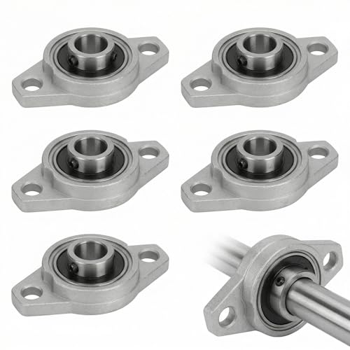 6 Stücke Kfl08 Stehlager 8mm Flanschlager,Selbstausrichtend Stehlager Rhombische Flanschlager,Lagerbock Mit Kugellager,Gehäuselager,Für Rotierenden Maschinen,Filmverarbeitern,Druckmaschinen Usw