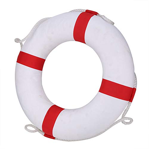 Anillos de Seguridad para Piscinas Anillos de Espuma para Nadar Anillos Salvavidas con Cuerda de Nylon Niño Adulto Salvavidas Boya Salvavidas Blanco