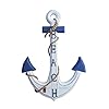 Royal Brands Wooden Nautical Beach Anchor Wall Hanging Ornament Plaque - Coastal Decor (24" x 17.5") 41IQkVQHjJL. SS100