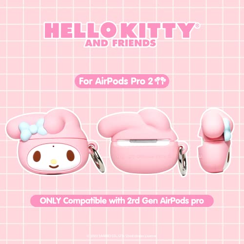 Image of iFace Hello Kitty and Friends Cute AirPods Pro 2 Case Compatible with AirPods 2nd Gen Pro - Cute Silicone Protective Cover [Carabiner Clip Included] [Wireless Charging Compatible] - My Melody