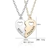 Sisadodo BFF Friendship Necklace for 2 - Best Friend Necklaces BFF Gifts for 2 Matching Heart Best Friends Forever Pendant Necklaces Set