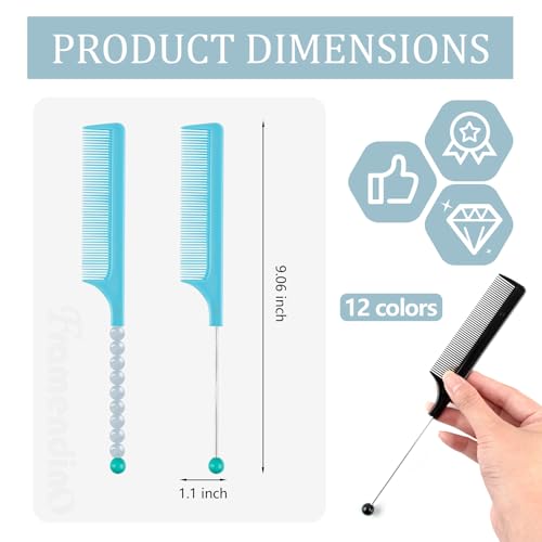 Framendino, 11 peines de plástico para DIY con barra miniatura 2