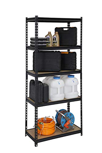 BAAB ORGANIZING Estante de Almacenamiento para Garaje ，Estantería Metálica de Taller 5 Nivelesen ，183 x 80 x 40 cm，150KG de carga cada balda