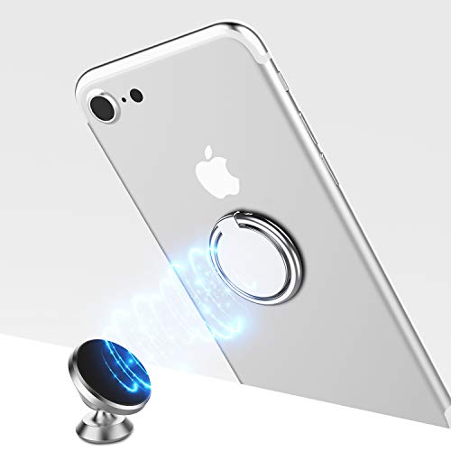 2Pcs Cell Phone Ring Holder Finger Kickstand 360°Rotation Ring Grip Universal Mobile Phone Ring For Iphone X 8 7 Plus 6S 6, Samsung Galaxy S6 S7 S8 S8 Plus, Note, Lg And All Other Phones(Gunmetal) #TOP3