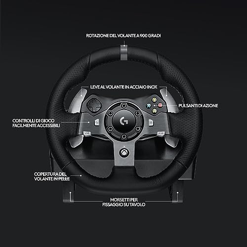 920 Driving Force Racing Wheel Volante da Corsa con Pedali Regolabili - Controller - Immagine 5