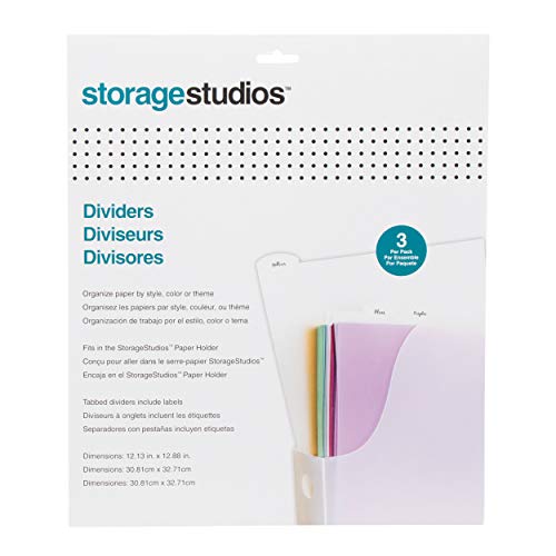 Advantus Storage Studios Tabbed Dividers with Labels 3/Pack, 12.25 x 12.88 Inches, Clear (CH92601)