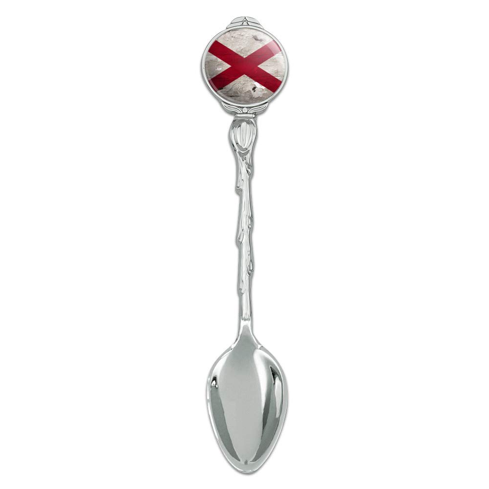 Rustic Distressed Alabama Flag Novelty Collectible Demitasse Tea Coffee Spoon