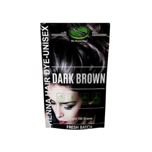 1 Pack Dark Brown Henna Hair & Beard Color/Dye 150 Grams - Chemicals Free Hair Color - The Henna Guys