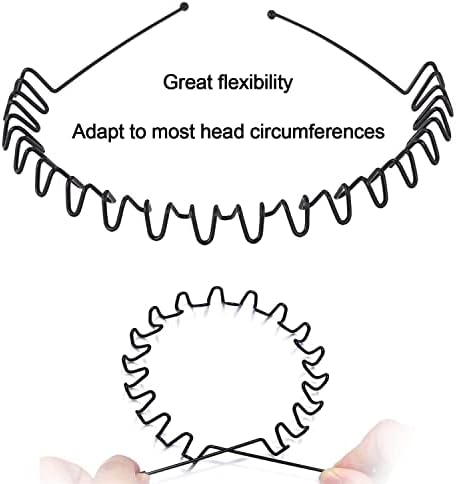 Mens Hair Band Sports Hair Bands For Men, Non-Slip Sports Fashion Headband, Metal Hair Band For Men, Hair Hoop For Outdoor Sports, Weddings And Daily Wear (1 Pack)