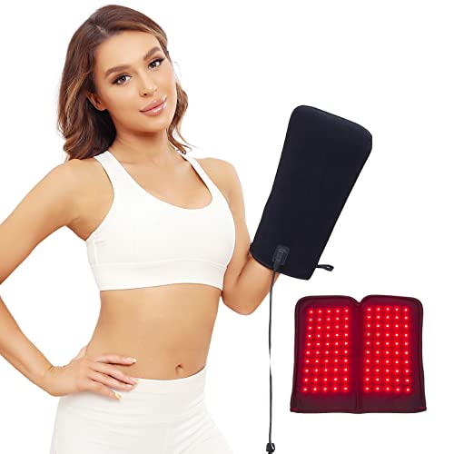 JOBYNA Thérapie infrarouge pour les douleurs de la main, 660nm et 850nm thérapie par la lumière rouge pour le poignet, le corps, les articulations, le canal carpien, Red & Infrared Light Therapy Cover