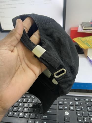 Image of SELLORIA Brand A Unisex Baseball Cap Comfortable Adjustable Cap with Stylish Design Sports caps for Men, Caps Branded with Adjustable Strap Black
