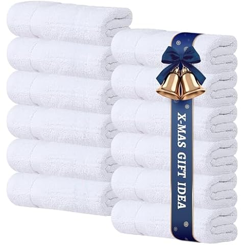 White Classic Hand Towels 12 Pack Cover