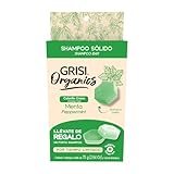 GRISI ORGANICS, Shampoo Sólido con Menta para Cabello Graso, 75gr