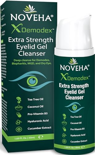 NOVEHA Demodex Extra Strength Eyelid Gel Cleanser