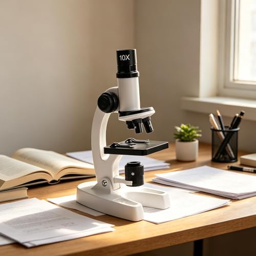 Kit de microscopio para niños con 1200 aumentos grabable 3