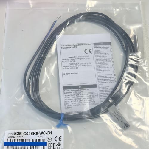 Proximity Sensor Replacement E2E-C04SR8-WC-B1, DC 10-30V, 2m Prewired Cable, Position/Metal Detection Switch for PLC/Relay Control, Automation Equipment