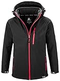 Super funktionelle Herren Softshell Jacke / Top Qualität und hochwertige Verarbeitung / Hightechqualität mit exzellentem Tragekomfort / Wasserdicht, Winddicht, Atmungsaktiv / Hoch schließender Kragen schützt vor Wind & Kälte