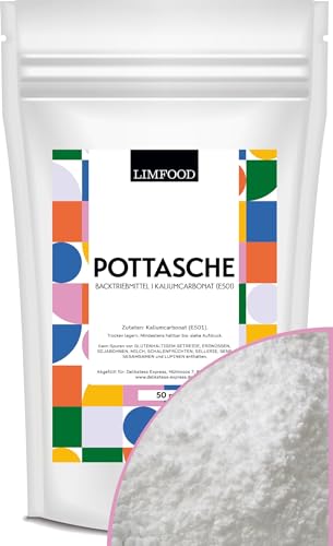Limfood | 50g Pottasche zum Backen - Kaliumcarbonat E501 als Backtriebmittel für Lebkuchen
