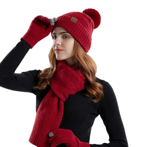 Ensemble écharpe bonnet gants femme idée cadeau hiver - 7