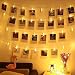Magnoloran 30 LED Photo Clips String Lights Battery Powered Fairy Twinkle Lights, Wedding Party Christmas Home Decor Lights for Hanging Photos, Cards and Artwork (10 Feet, Warm White)