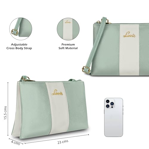 Image of Lavie Women's Lynn 2C Colorblock Crossbody Sling Bag | Top Zip Sling Bag | Ladies Purse Handbag | Gift for Women