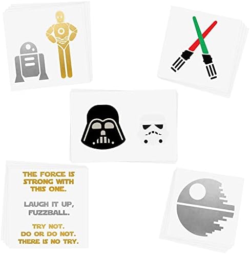 Intergalactic Variety Set of 25 assorted Flash Tattoos, premium waterproof metallic gold/silver/black galaxy inspired temporary foil Flash Tattoos, battle station, foil tattoo, kids tattoo