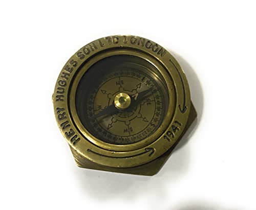 Brújula de bolsillo de latón artesanal miniatura 4