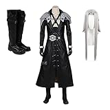 [KWAYA] リメイク版セフィロス コスプレ衣装+鎧+靴+ウィッグ コスチューム 変身 仮装 ステージ服 舞台 ハロウィン クリスマス