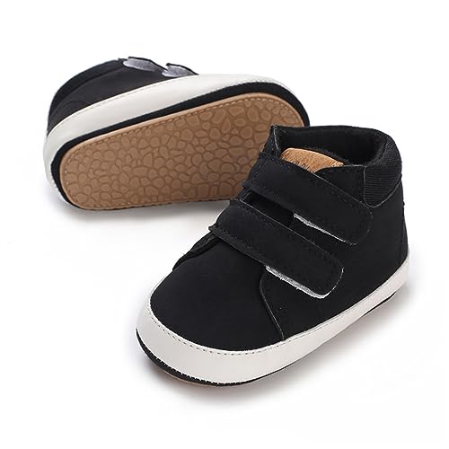 Image of E-FAK Baby Shoes Boys Girls Infant Sneakers Non-Slip Rubber Sole Toddler Crib First Walker Shoes